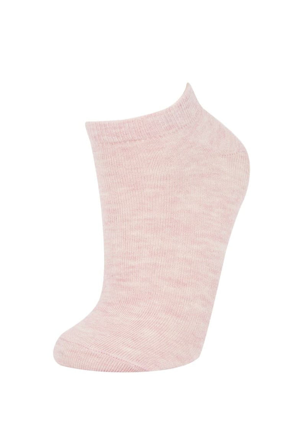 Women 5-Pack Cotton Polka Dot Striped Booties Socks