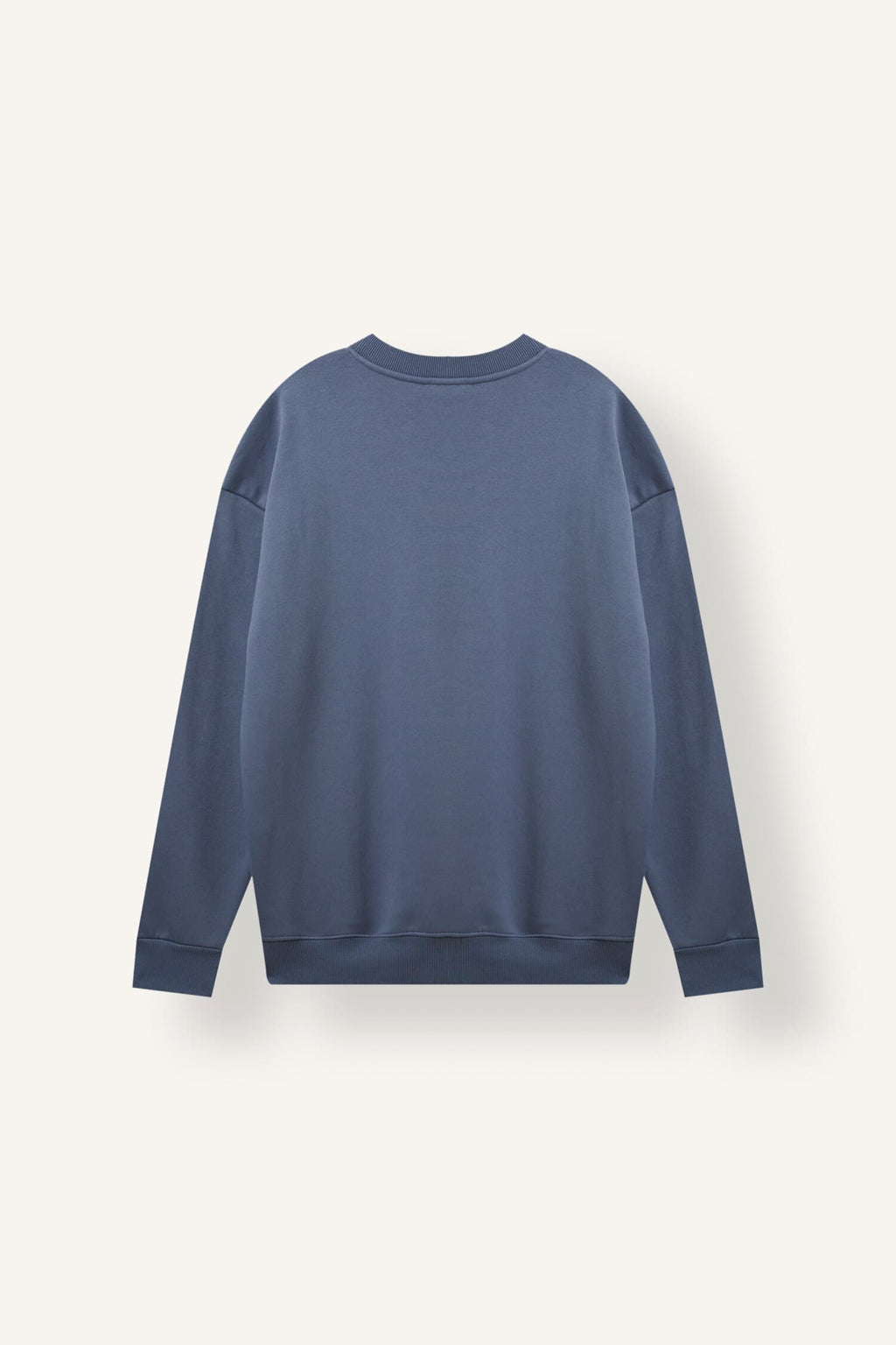 Boxy Fit Crew Neck Soft Furry Printed Sweatshirt