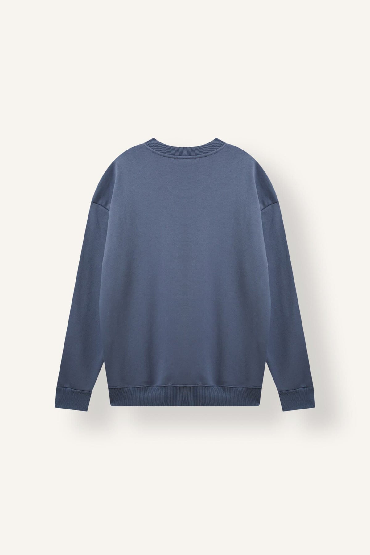 Boxy Fit Crew Neck Soft Furry Printed Sweatshirt