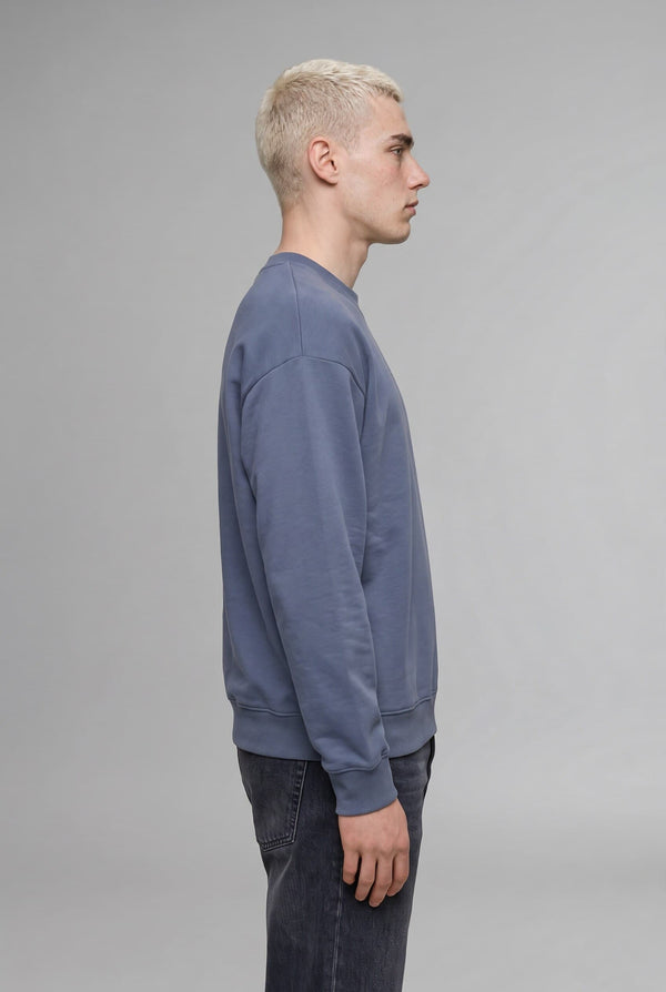 Boxy Fit Crew Neck Soft Furry Printed Sweatshirt
