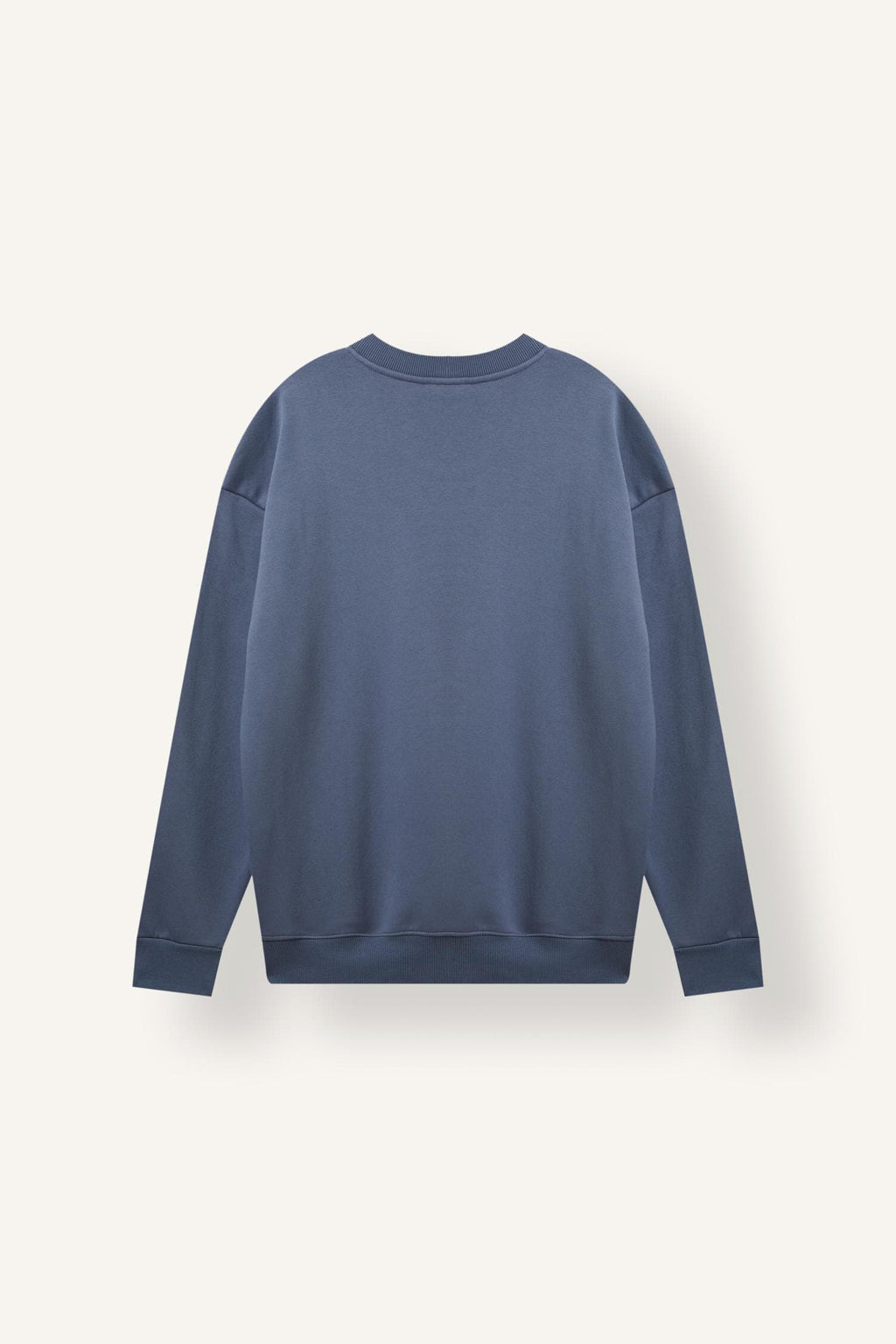 Boxy Fit Crew Neck Soft Furry Printed Sweatshirt