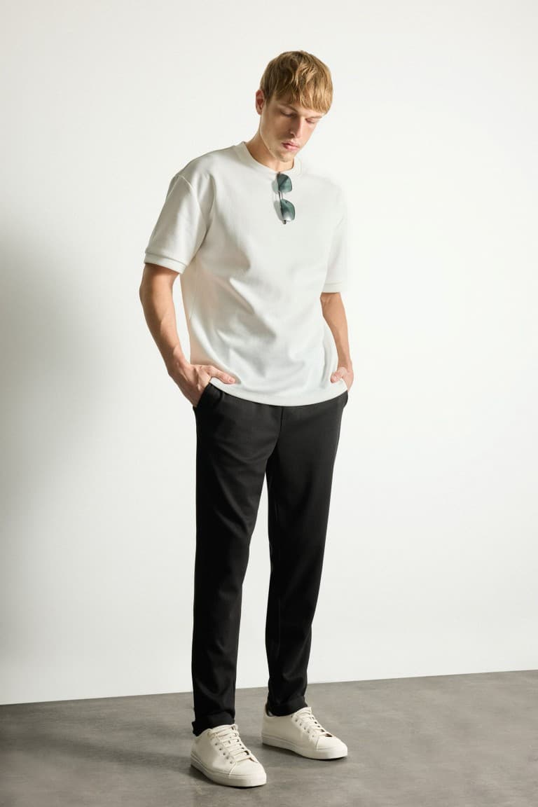 Jogger Double Leg Summer Comfortable Flexible Fabric Trousers