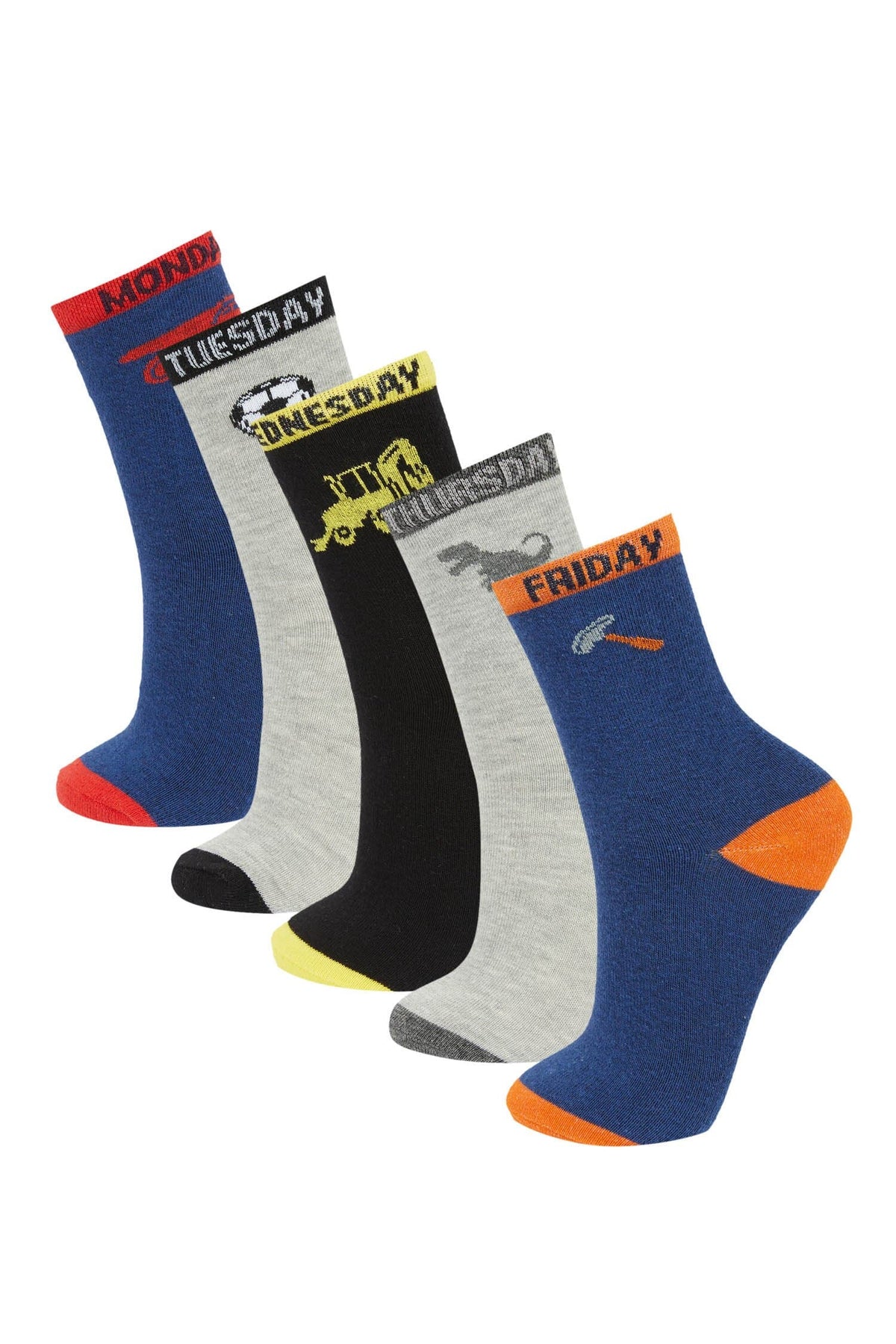 5 Pack Cotton Long Socks Boy Main image