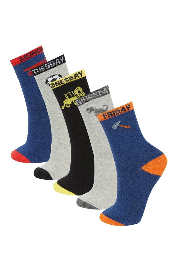 5 Pack Cotton Long Socks Boy