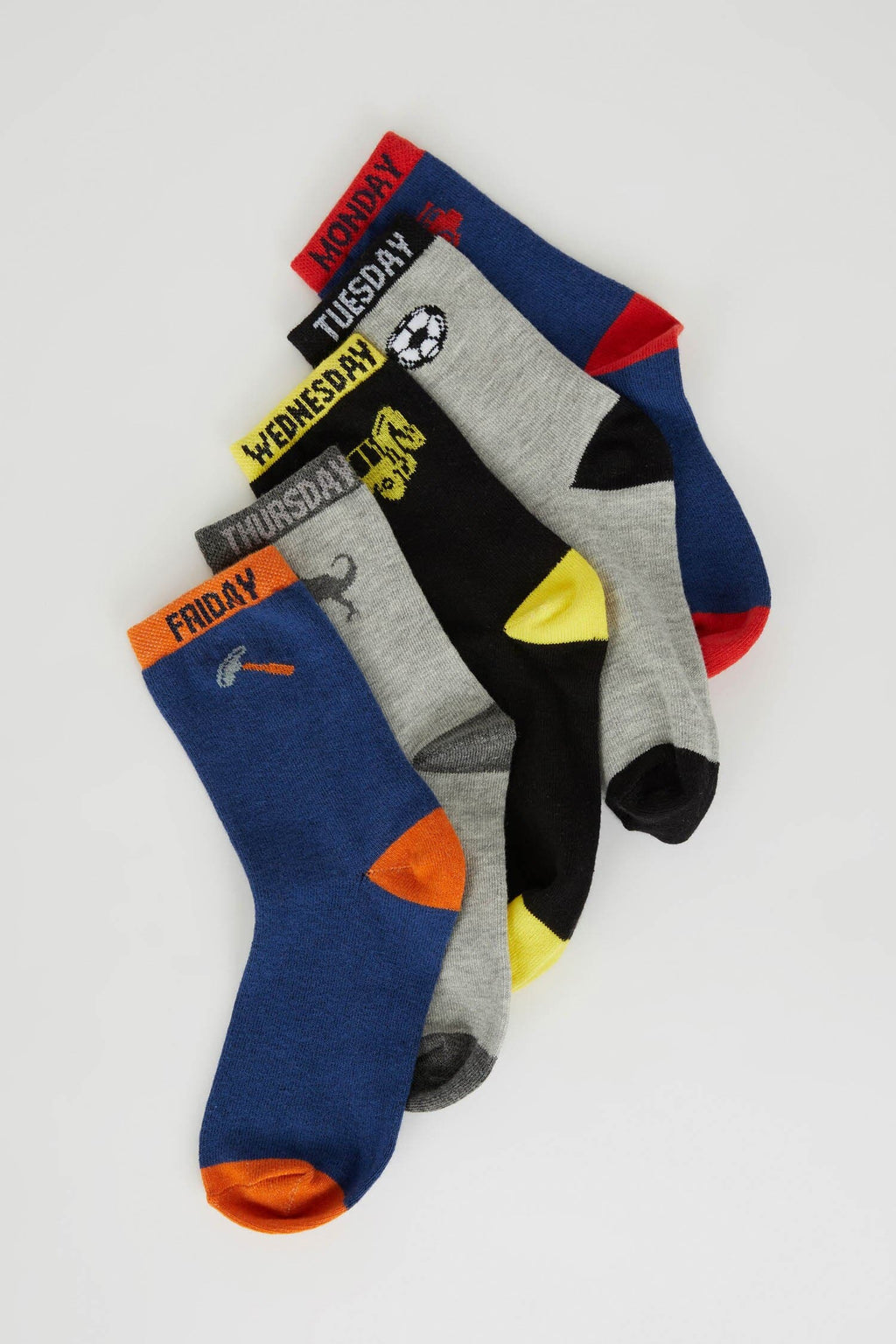 5 Pack Cotton Long Socks Boy