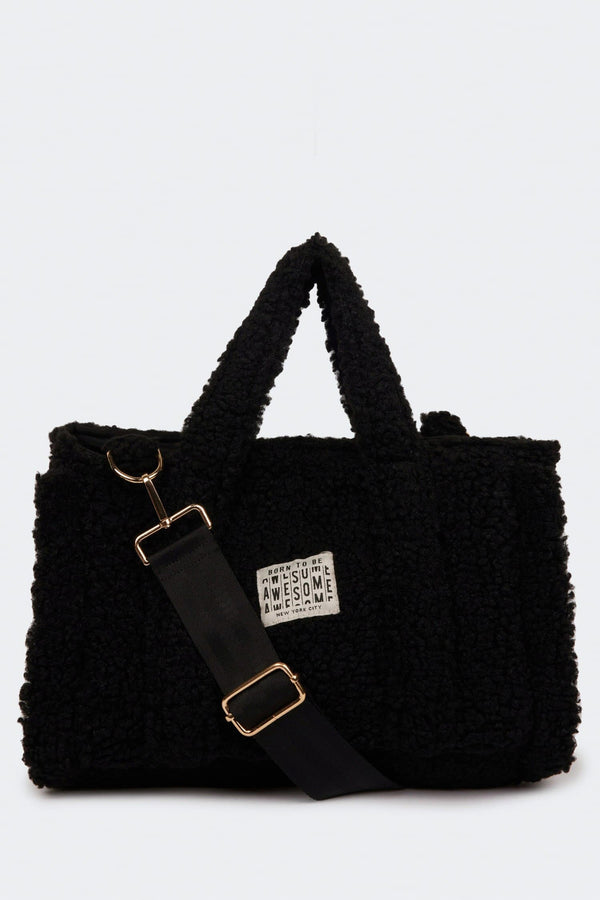 Women Printed Flat Plush Crossbody Bag