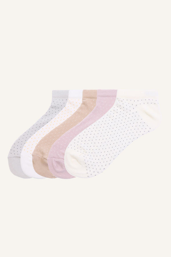 Women 5-Pack Cotton Booties Socks