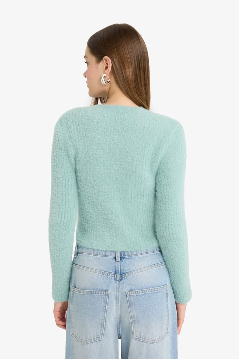 Cool Slim Fit Slim Cut Crew Neck Knitwear Cardigan